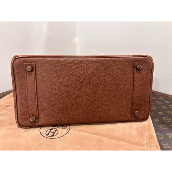 Authentic HERMES Birkin HAC Haut à Courroies 32 brown courchevel leather bag - Picture 11 of 16